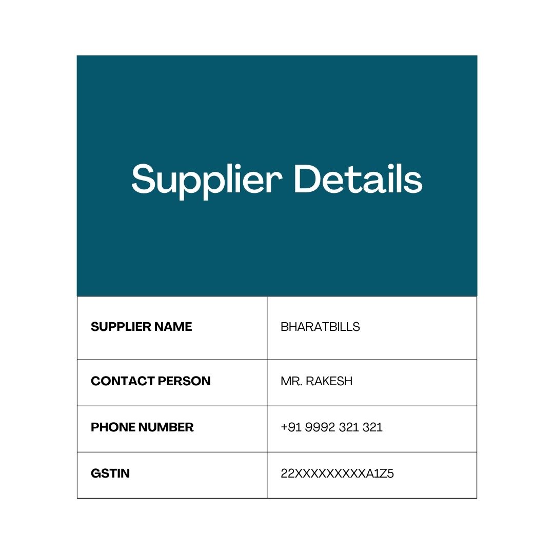 Supplier Details